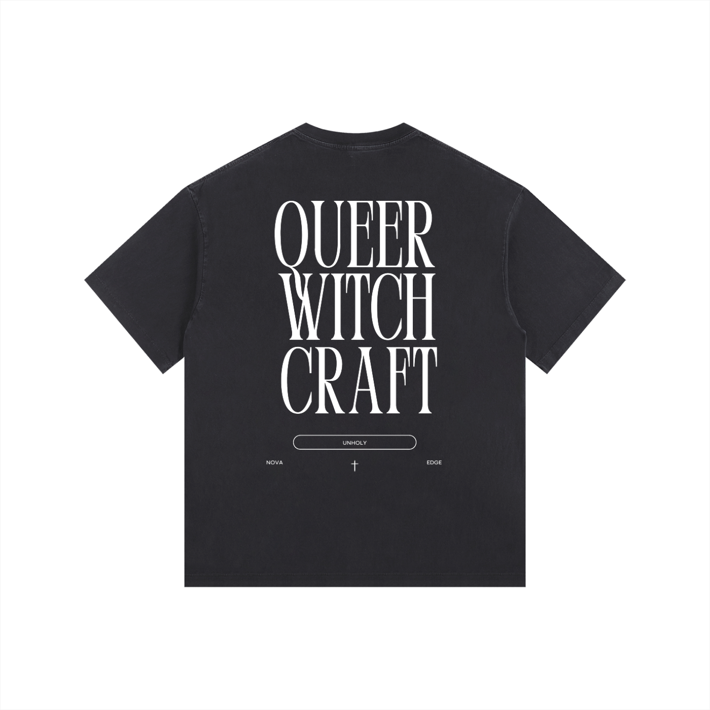 Queer Witchcraft Size Inclusive Queer Pride Black Vintage Washed Oversize Tee Vintage Wash Oversize Tee