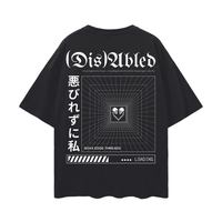 Unapologetically Disabled Graphic Tee Disability Pride Oversize Deep Drop Shoulder Tee Oversize Deep Drop Shoulder Tee - 190 GSM