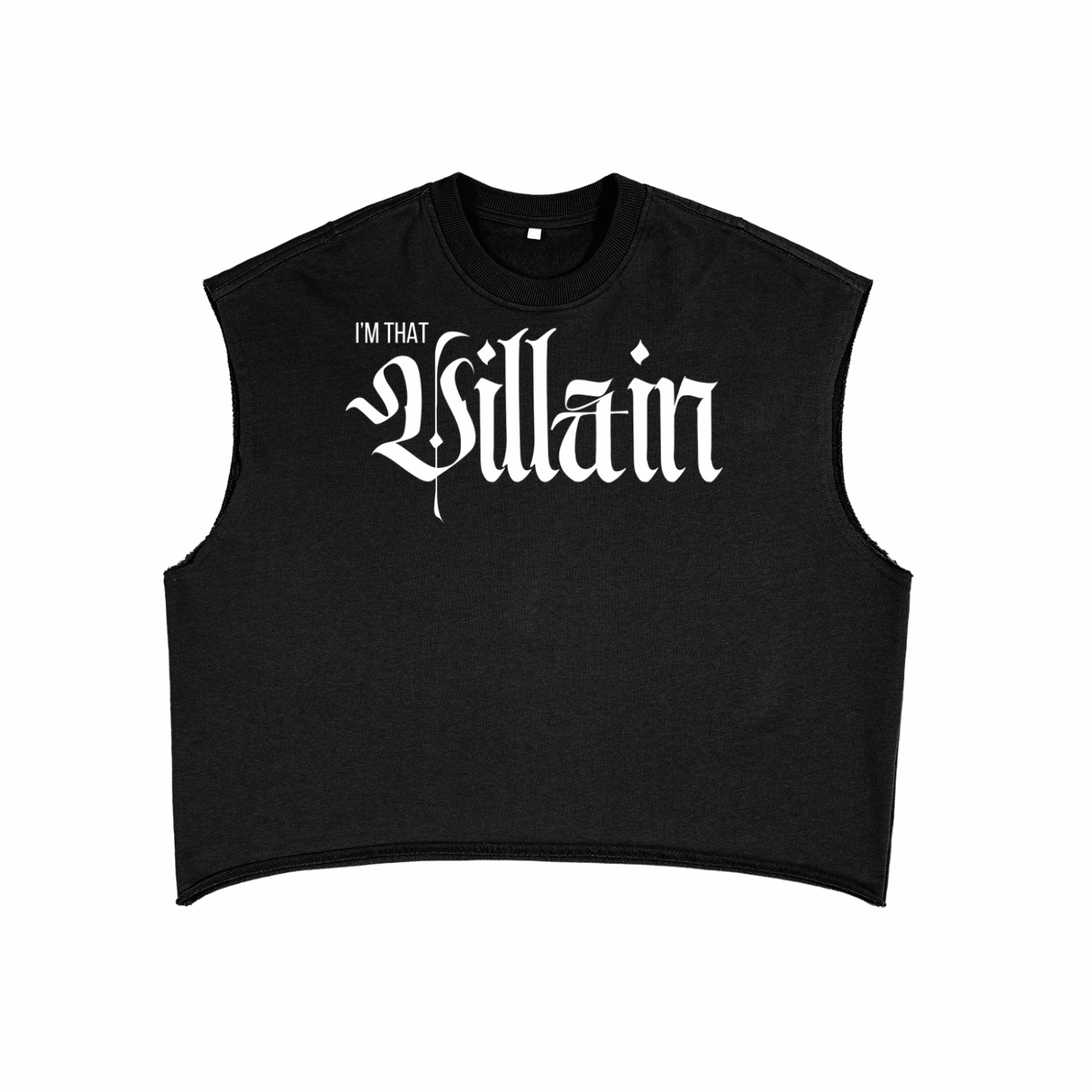 I'm That Villain Minimal Gothic Typography Queer & Trans Pride French Terry Boxy Tank Top French Terry Boxy Tank Top