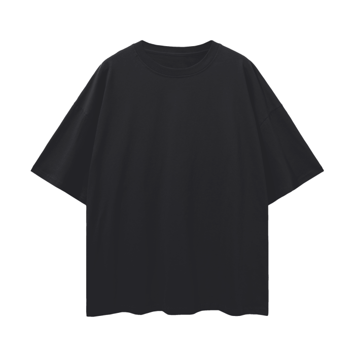 Camiseta gráfica sin complejos con estilo gay asiático en negro, estilo urbano japonés, camiseta de hombros caídos y gran tamaño (190 g/m²)