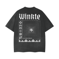 Winkte Lakota Nation Two Spirit Pride Black Gray Vintage Wash Frayed T-Shirt Vintage Wash Frayed T-Shirt