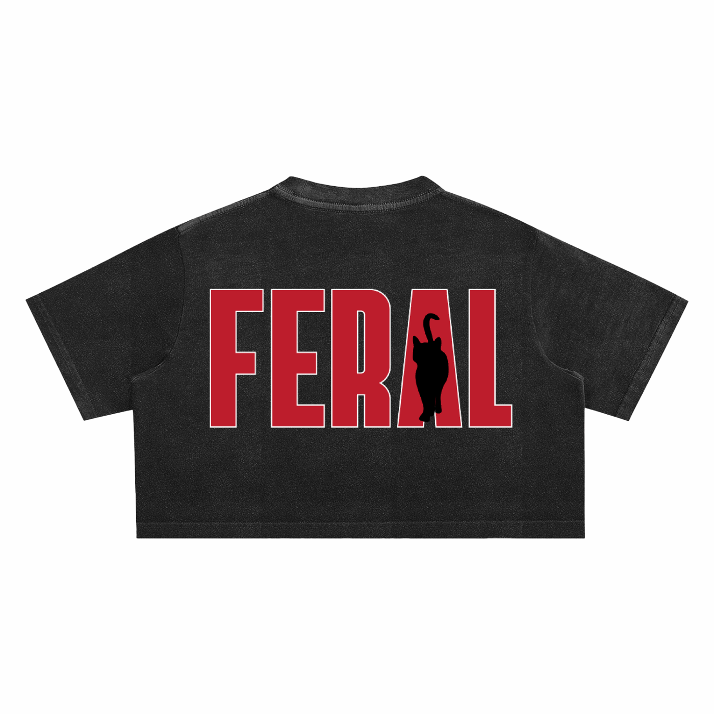 Feral Femme Club Red Lesbian & Queer Womxn Pride Snow Washed Crop Top Snow Washed Crop Top