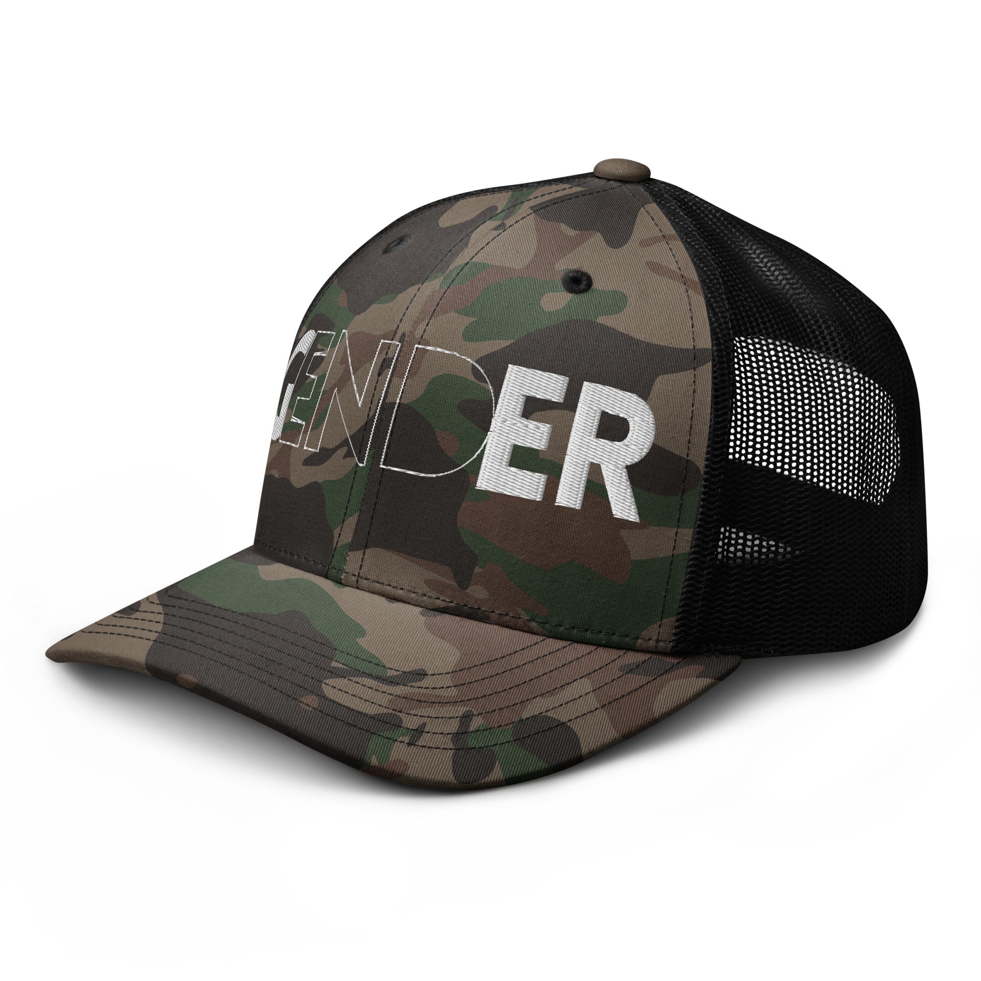 End Gender Camouflage Trucker Hat Gender Liberation Hat Retro Trucker Hat