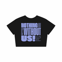 Nothing About Us Without Us T Shirt Disability Pride Black Seamless Mini Tee Seamless Mini Tee
