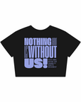 Nothing About Us Without Us T Shirt Disability Pride Black Seamless Mini Tee Seamless Mini Tee