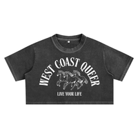 West Coast Queer Pride Crop Snow Washed Crop Top Snow Washed Crop Top
