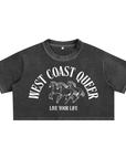 West Coast Queer Pride Crop Snow Washed Crop Top Snow Washed Crop Top