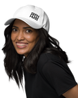 Nova Edge Threads Emblem Embroidered Symbol on Classic White Hat