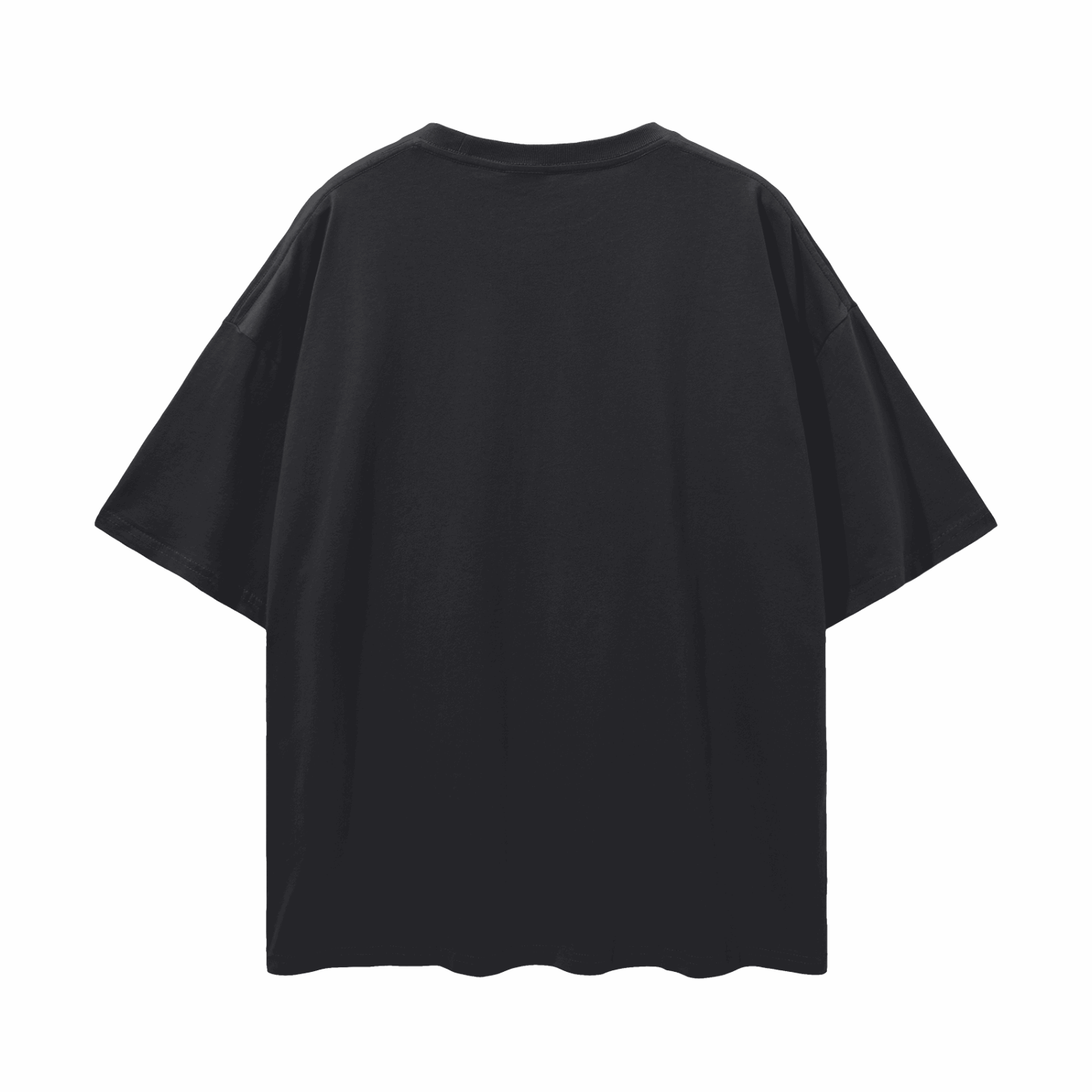WLW T-Shirt Minimal Design on Fresh Clean Black Oversize Deep Drop Shoulder Tee Oversize Deep Drop Shoulder Tee - 190 GSM