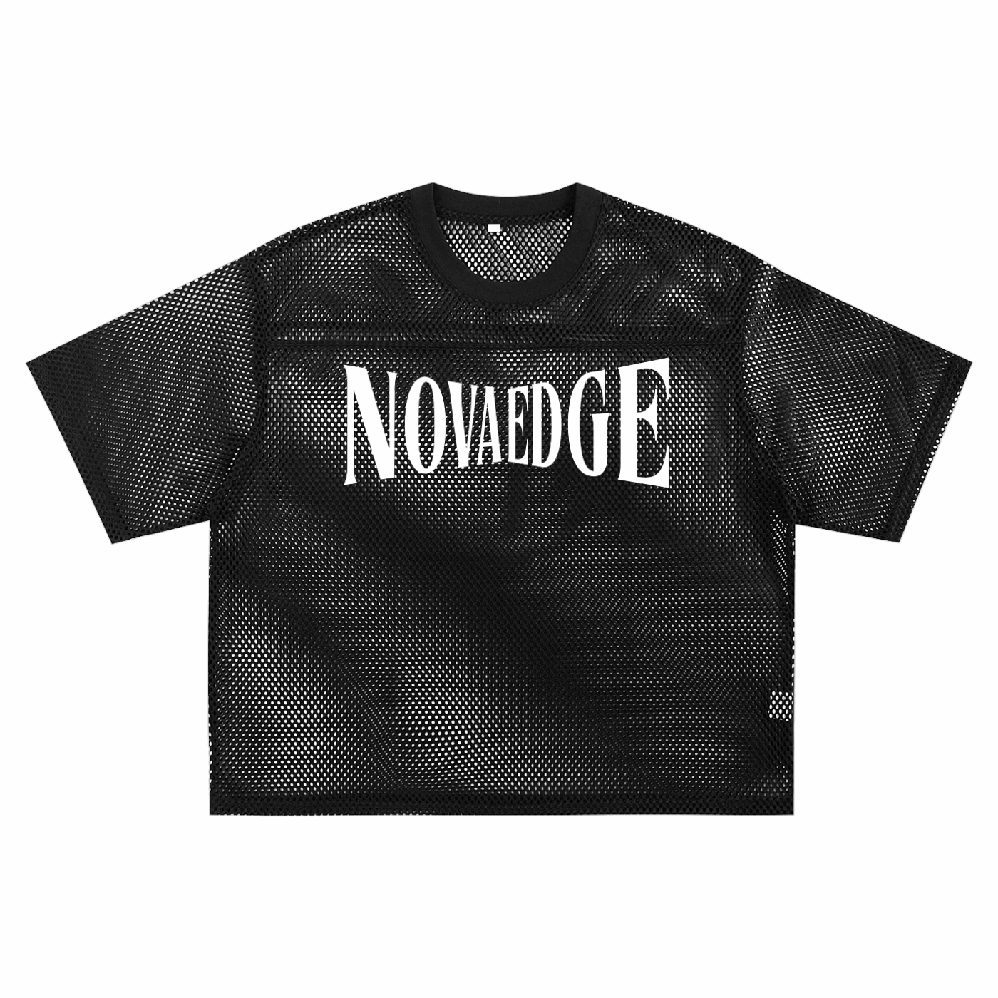 Nova Edge Mesh Shirt Boxing Aesthetic Black See-through Boxy Net T-shirt See-through Boxy Net T-Shirt