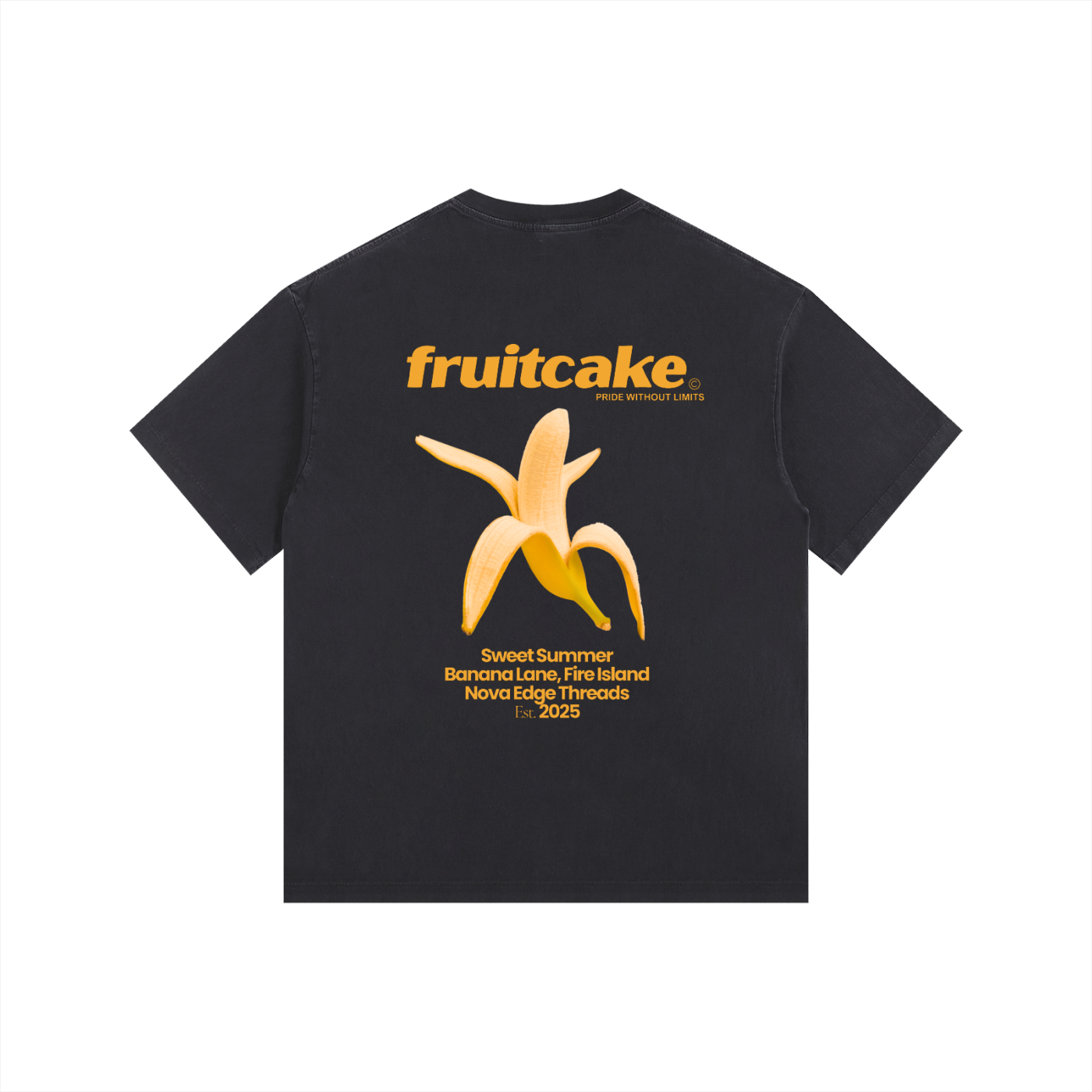 Fruitcake Gay Pride Banana Fire Island Size Inclusive Vintage Wash Oversize Tee Vintage Wash Oversize Tee