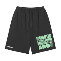 Aromantic Pride Shorts Aro Pride Snow Washed Raw Hem Shorts