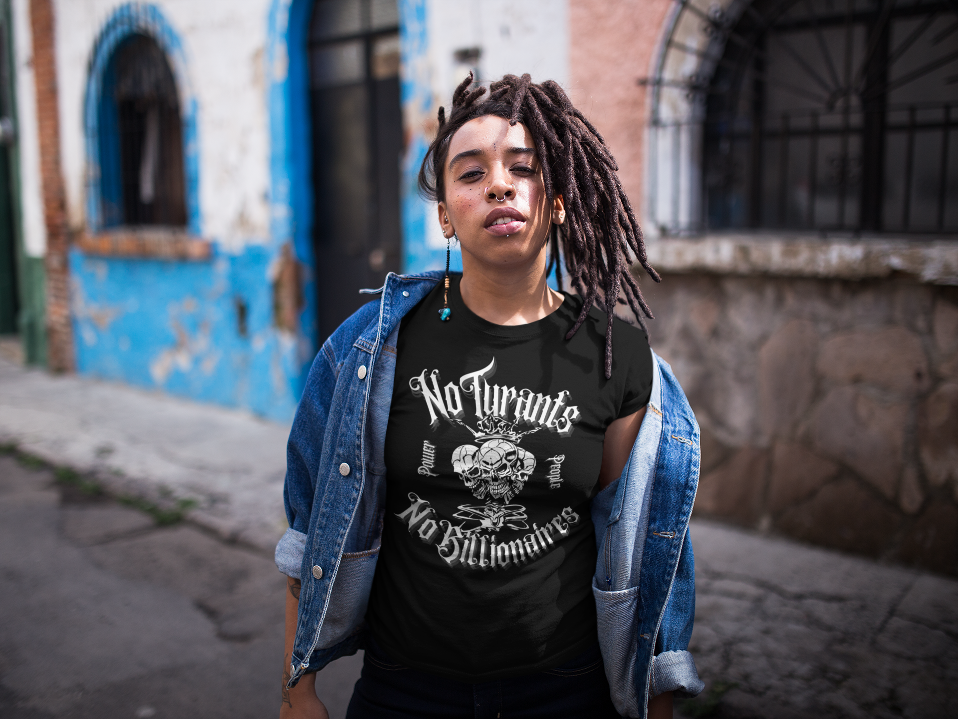 No Tyrants No Billionaires Power to the People Protest Relaxed Fit T-Shirt Relaxed Fit T-Shirt