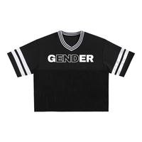 End Gender TGNC Pride Black Taped Mesh Boxy T-Shirt