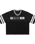 End Gender TGNC Pride Black Taped Mesh Boxy T-Shirt