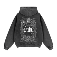 Enby Memento Mori Non Binary Pride Zip-Through Boxy Fleece Hoodie Zip-Through Boxy Hoodie