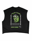 Decolonize Your Mind Protest Black Tank back Graphic French Terry Boxy Tank Top French Terry Boxy Tank Top