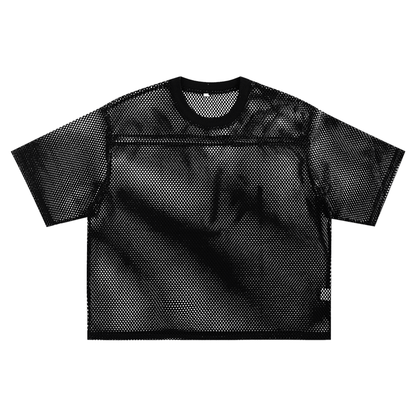 Latine Pride Spray Paint Crown Black See-through Boxy Mesh T-Shirt