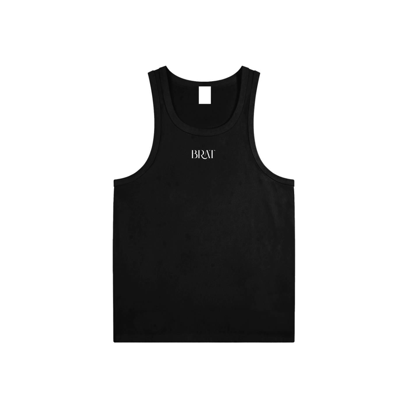 Brat Pride Tank Minimal on front of Black High Performance Tank Top High Performance Tank Top