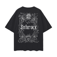 Intersex Pride T-Shirt Memento Mori Black Oversize Deep Drop Shoulder Tee Oversize Deep Drop Shoulder Tee - 190 GSM