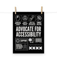 Advocate for Accessibility Poster Disability Pride Enhanced Matte Paper Poster