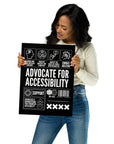 Advocate for Accessibility Poster Disability Pride Enhanced Matte Paper Poster