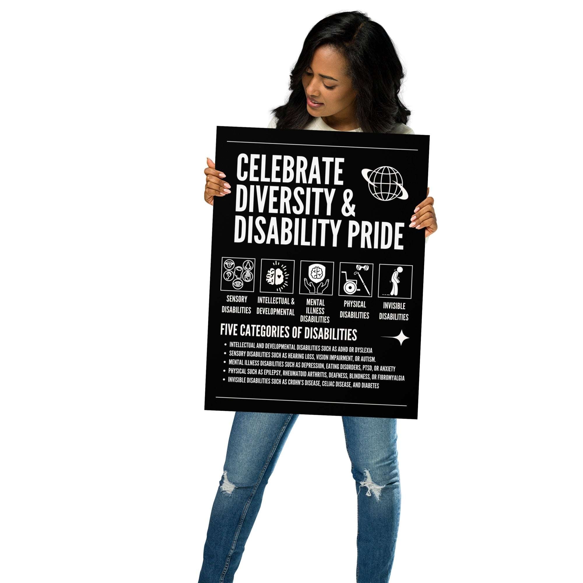 Celebrate Diversity in Disability Poster Enhanced Matte Paper Disability Pride Poster Matte Paper Poster