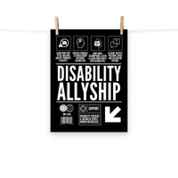 How to be a Disability Ally Poster Disability Pride Enhanced Matte Paper Poster Matte Paper Poster