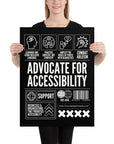 Advocate for Accessibility Poster Disability Pride Enhanced Matte Paper Poster