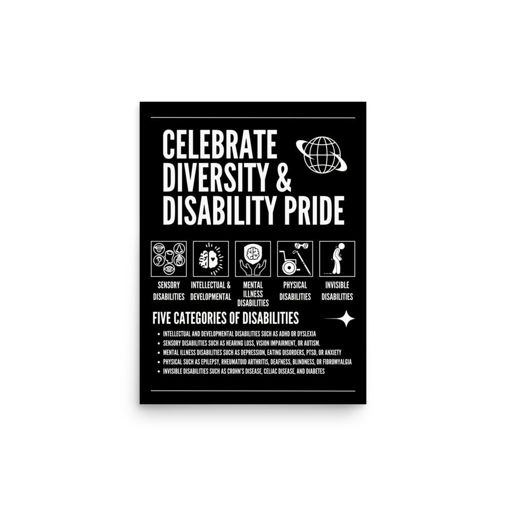 Celebrate Diversity in Disability Poster Enhanced Matte Paper Disability Pride Poster Matte Paper Poster