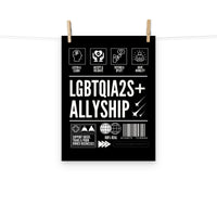 How to be an Ally Poster Pride Enhanced Matte Paper Poster Matte Paper Poster