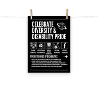 Disability Pride Celebrate Diversity in Disability Poster Enhanced Matte Paper Disability Pride Poster Matte Paper Poster
