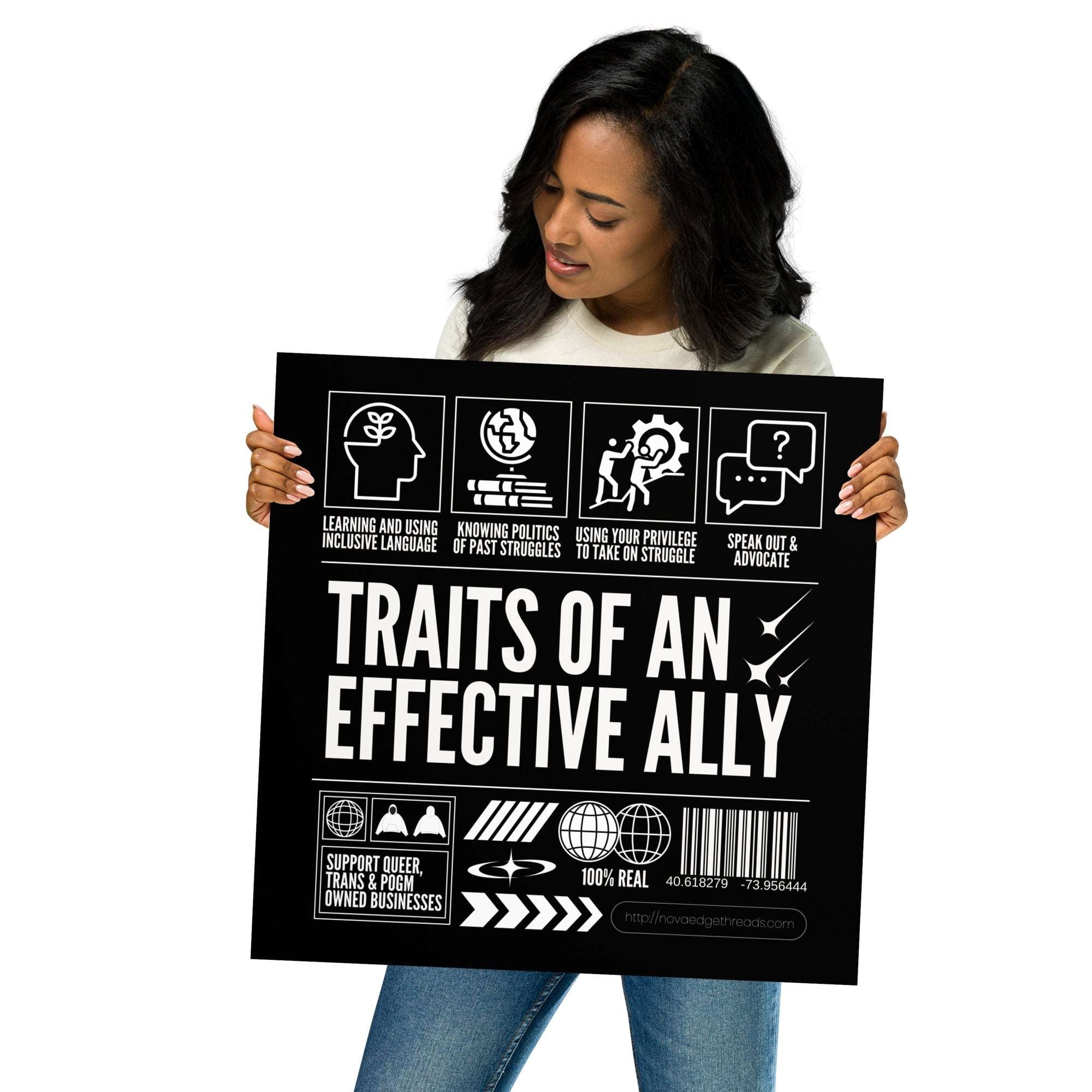 Traits of an Effective Ally Poster Pride Enhanced Matte Paper Poster Matte Paper Poster