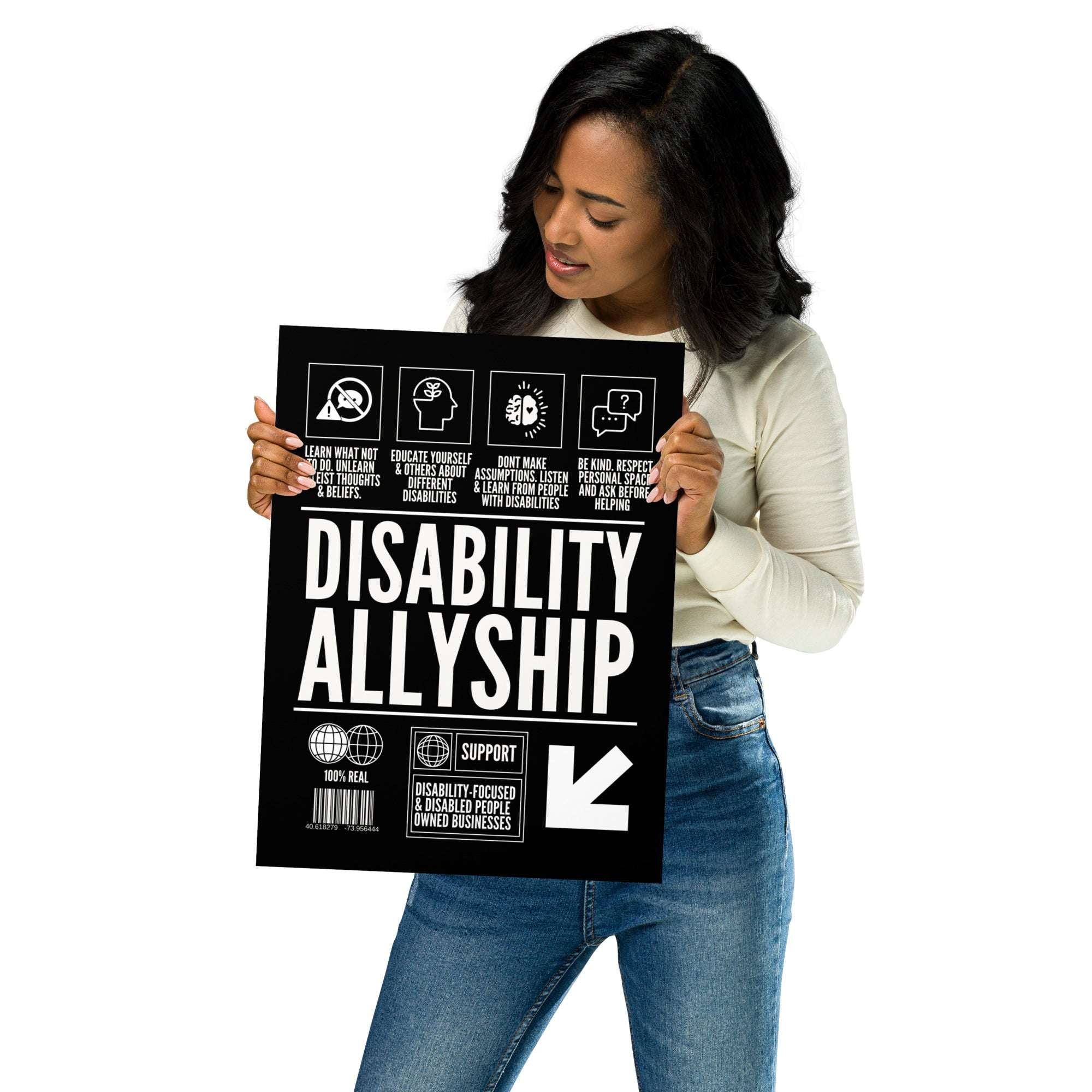 How to be a Disability Ally Poster Disability Pride Enhanced Matte Paper Poster Matte Paper Poster