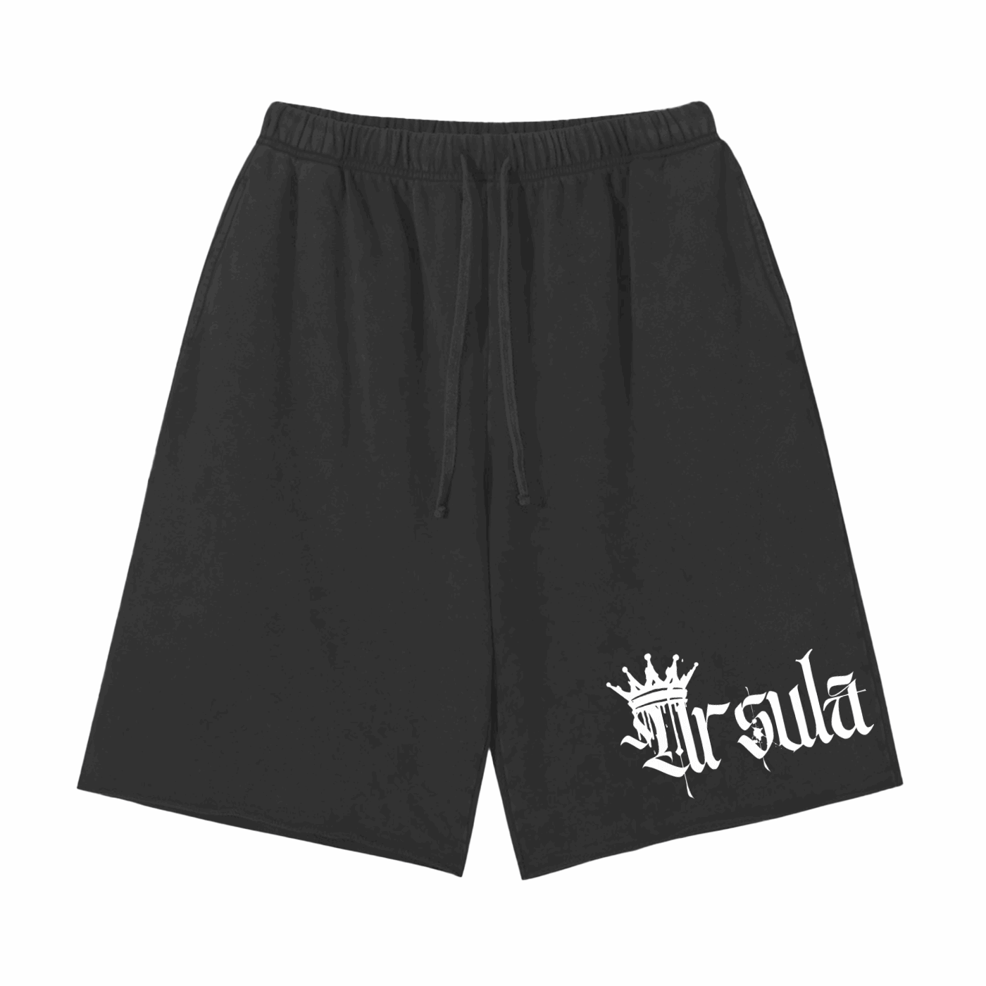 Ursula Shorts Spray Paint Crown Lesbian Pride on Scattered Edge Vintage Washed Shorts Vintage Wash Short Pants