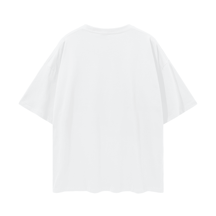 Camiseta de orgullo pansexual estilo streetwear en la parte delantera de una camiseta blanca de gran tamaño con hombros caídos - 190 GSM