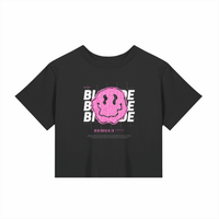 Bi Pride T-Shirt Black Pink Crop Top Pride Baby Tee Seamless T-Shirt Seamless Mini Tee