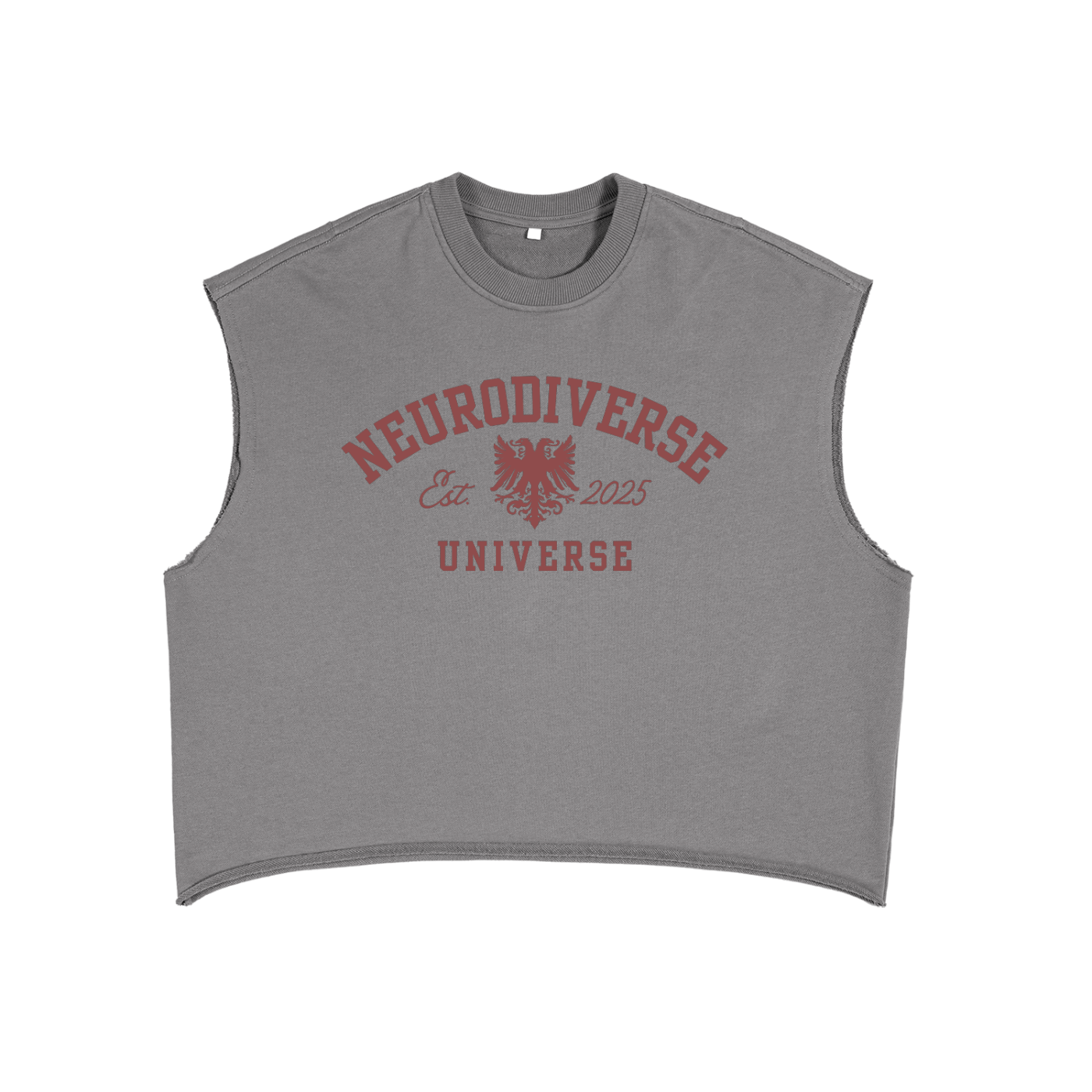Neurodiverse Universe Neurodivergent Pride Black or Grey French Terry Boxy Tank Top French Terry Boxy Tank Top