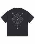 Transgender Symbol Celestial Design on back of Size Inclusive Vintage Wash Oversize Tee Vintage Wash Oversize Tee