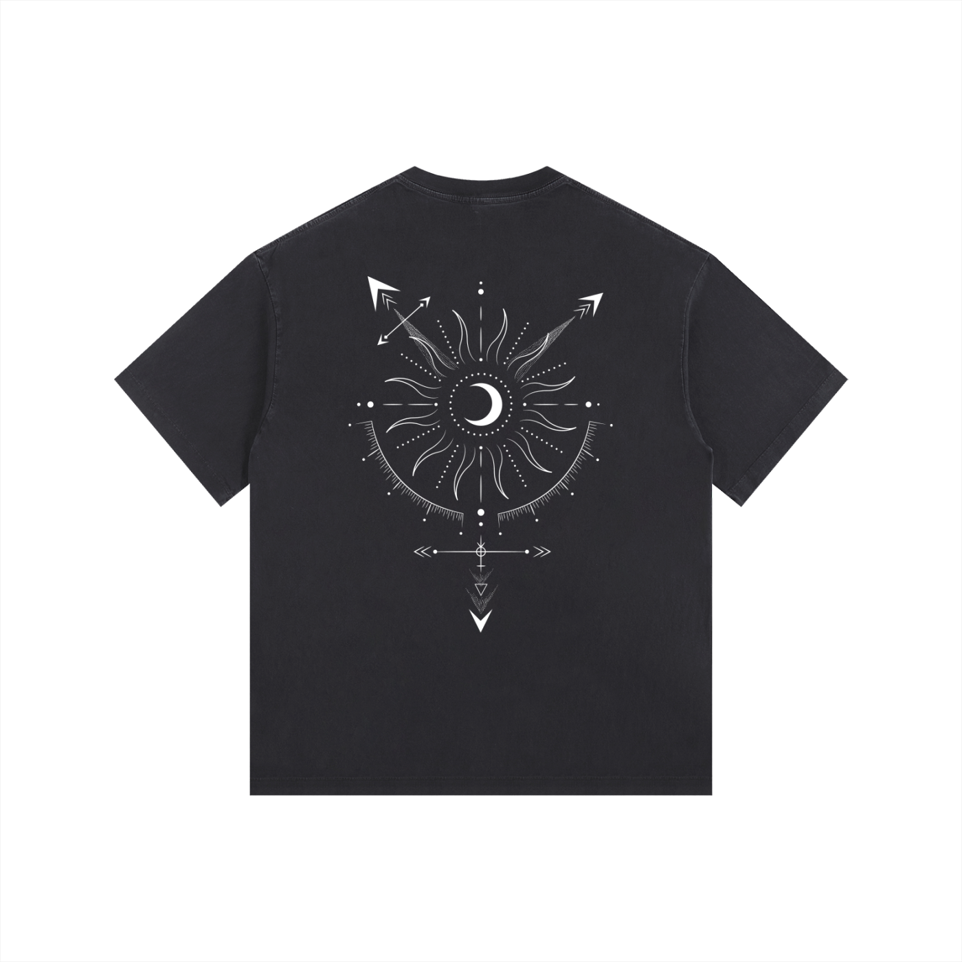 Transgender Symbol Celestial Design on Size Inclusive Vintage Wash Oversize Tee Vintage Wash Oversize Tee