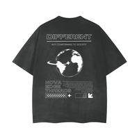 Different Graphic Tee Not Conforming to Society Vintage Wash Frayed Oversize Tee Vintage Wash Frayed T-Shirt