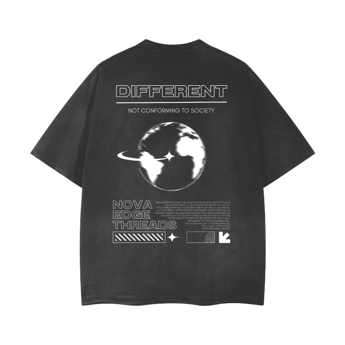 Different Graphic Tee Not Conforming to Society Vintage Wash Frayed Oversize Tee Vintage Wash Frayed T-Shirt