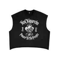 No Oligarchs Power to the People Protest Tee Black French Terry Boxy Tank Top French Terry Boxy Tank Top