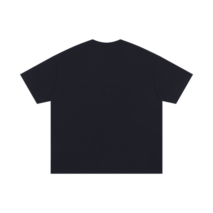 Plain Black View of Queer Pride Tattoo Inspired Tiger Design on front of Black Size Inclusive Oversize Tee Size Inclusive Oversize Tee