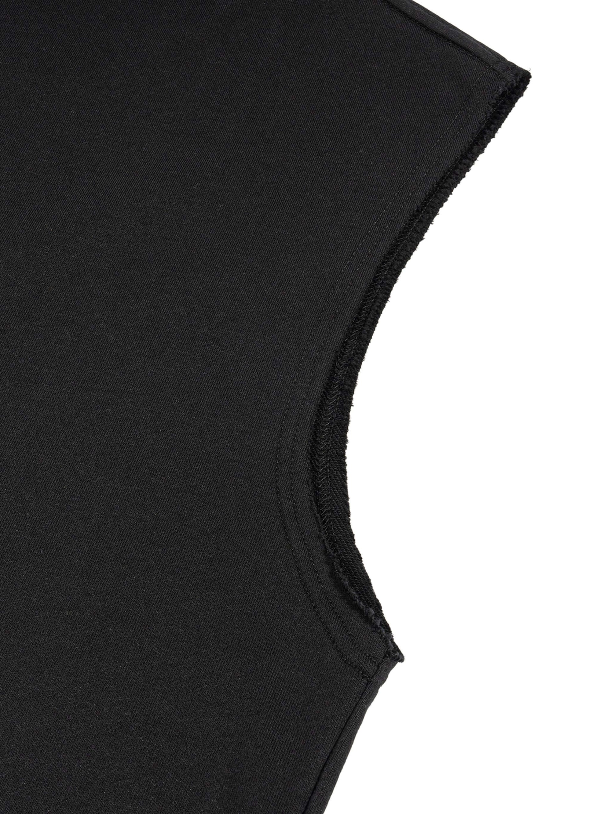 Unapologetically Autistic Pride Pink Smiley on Black French Terry Boxy Tank Top French Terry Boxy Tank Top