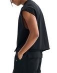 Black Cat Lesbian and Queer Womxn Black French Terry Boxy Tank Top