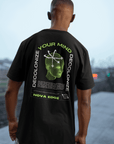 Decolonize Your Mind Protest T-Shirt back of Black Size Inclusive Oversize Tee Size Inclusive Oversize Tee