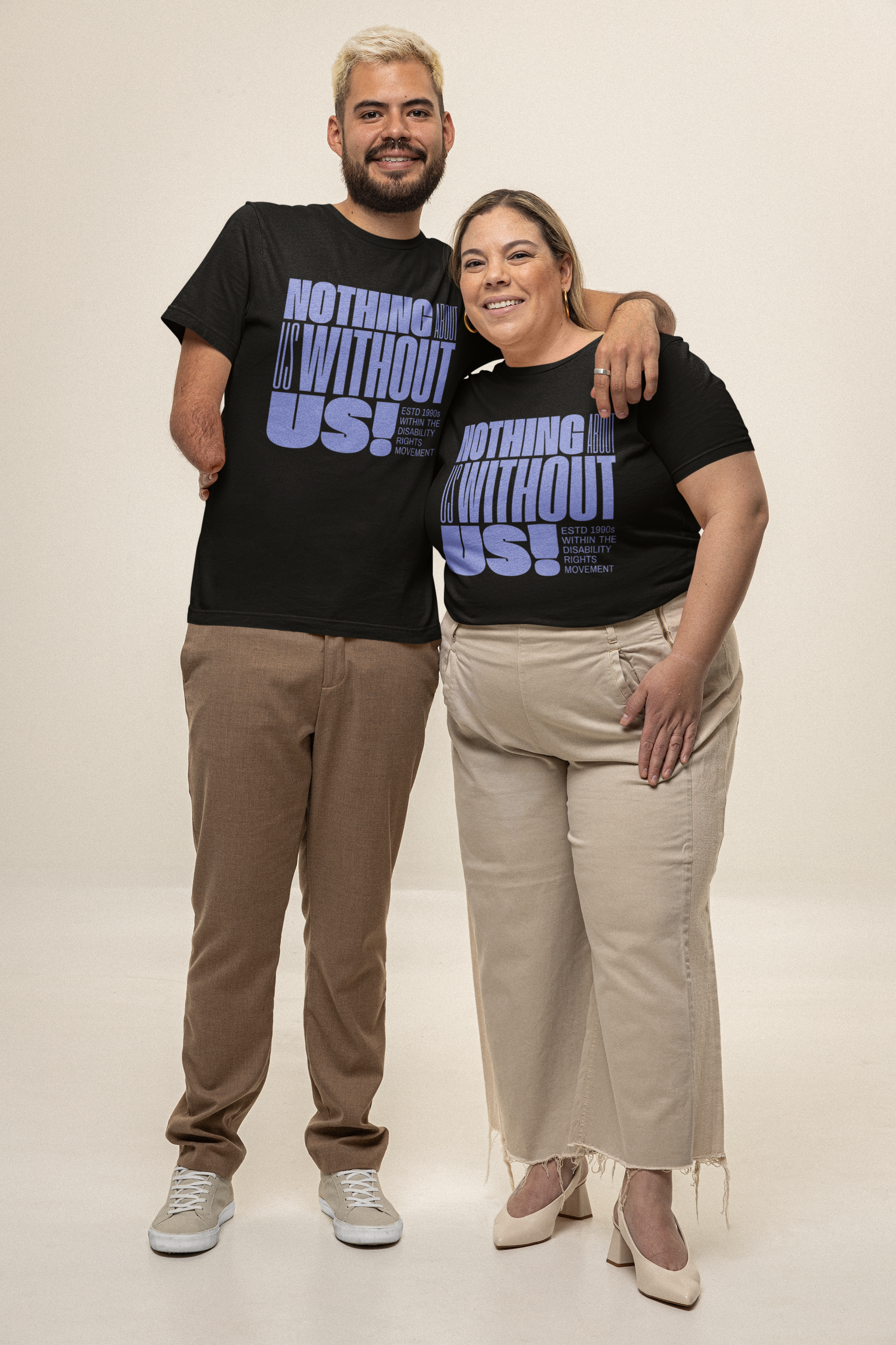 Nothing About Us without Us Tee Disability Pride Relaxed Fit T-shirt Relaxed Fit T-Shirt