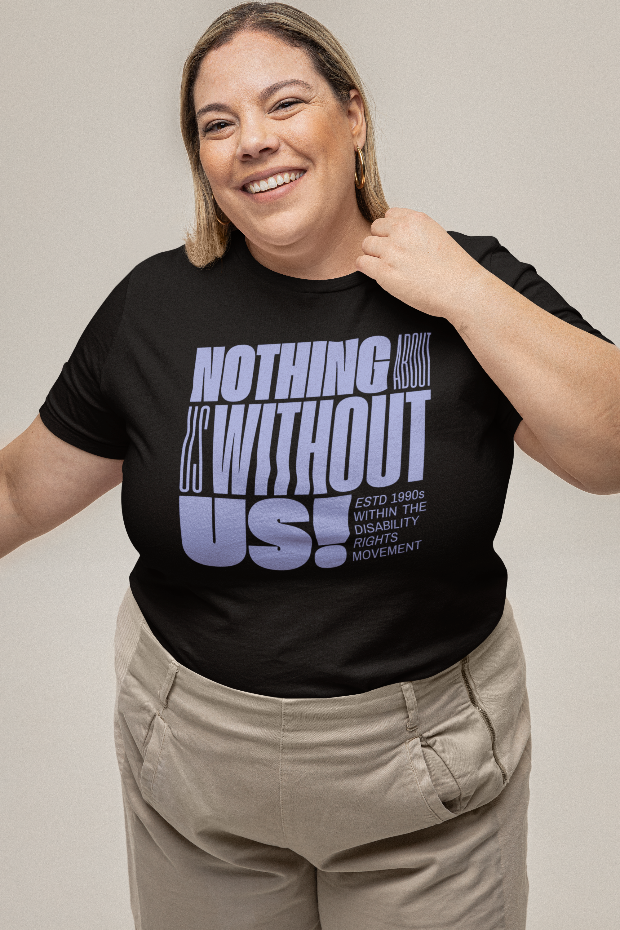 Nothing About Us without Us Tee Disability Pride Relaxed Fit T-shirt Relaxed Fit T-Shirt