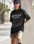 Nature is Asexual Pride Oversize Deep Drop Shoulder Tee